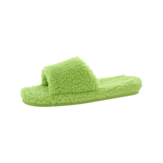 INC Womens Dinnaa Cozy Faux Fur Slide Slippers