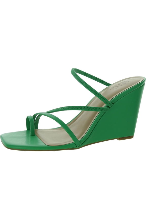 Womens Eiana Toe Loop Faux Leather Slingback Sandals