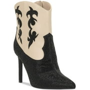 I.N.C. International Concepts Womens Black Indigo Cowboy Booties Size 5M NIB