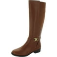 thumbnail image 1 of INC Womens Faron Faux Leather Round Toe Mid-Calf Boots, 1 of 1