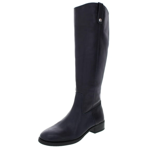 INC Womens Fawne Leather Knee-High Riding Boots Navy 9 Medium (B,M)