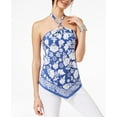 thumbnail image 1 of INC Womens Floral Print Halter Top,Placed Flowering,XX-Large, 1 of 2
