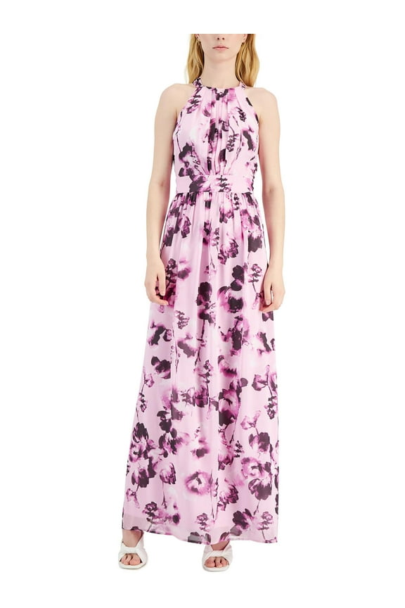 International Concepts Womens Floral Maxi Dress Light Orchid Combo 4