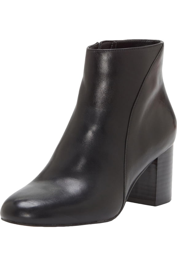 Womens Floriann Leather Block Heel Booties