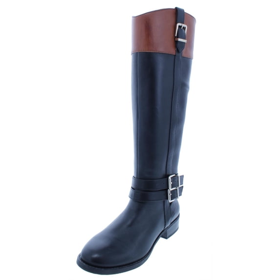 INC Womens Frank II Leather Knee-High Riding Boots Black 5 Medium (B,M)