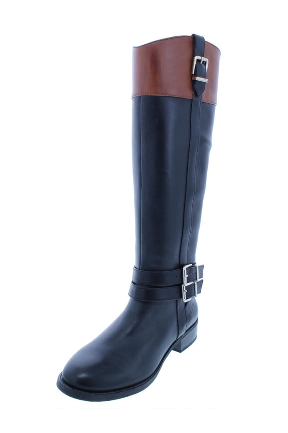 Womens Frank II Leather Knee-High Riding Boots Black 5 Medium (B,M)