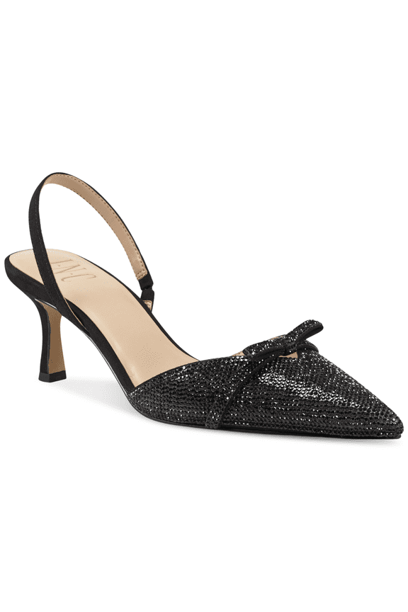 INC Womens Gelsey Embellished Ankle Strap Slingback Heels