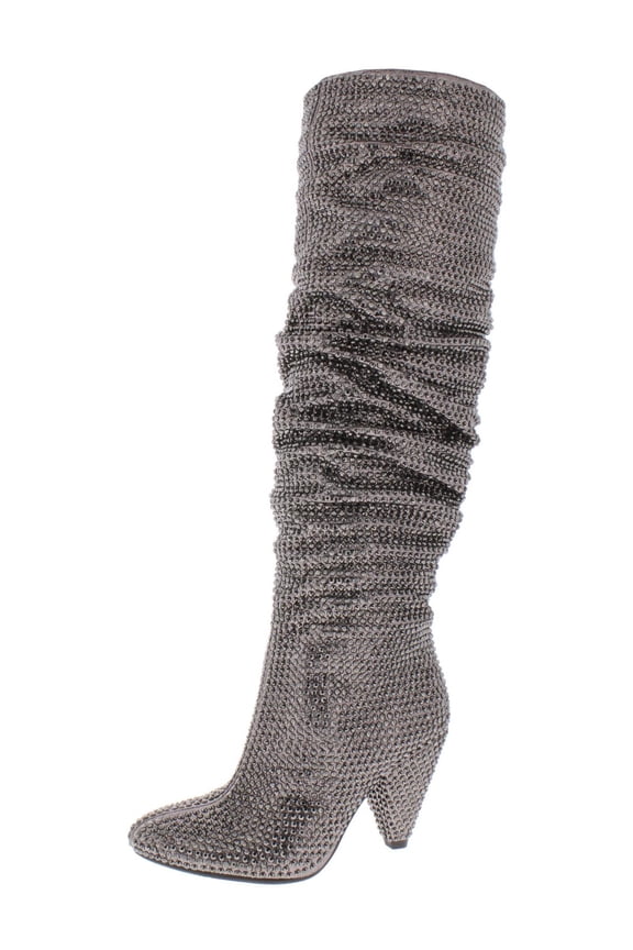 Womens Gerii 3 Embellished Slouchy Knee-High Boots Gray 6 Medium (B,M)