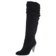 thumbnail image 1 of INC Womens Gerii Suede Pointed Toe Knee-High Boots Black 8 Medium (B,M), 1 of 2