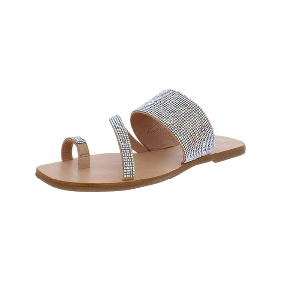 INC Womens Gianolo Embellished Toe Loop Flat Sandals