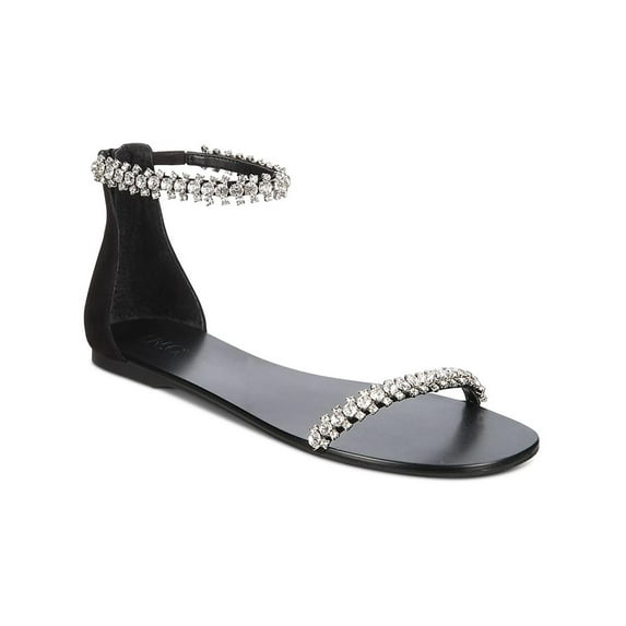 INC Womens Givele Faux Suede Rhinestone Ankle Strap