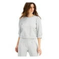 thumbnail image 1 of INC Womens Gray Volume-sleeve Sweatshirt L, 1 of 2