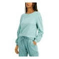 thumbnail image 1 of INC Womens Green Cotton Blend Embellished Sleeves Sweatshirt XS, 1 of 2
