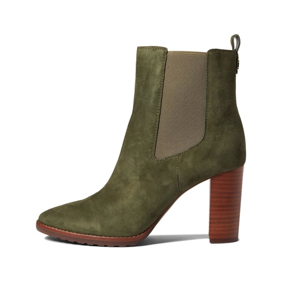 INC Womens Green Goring Comfort Mylah Round Toe Block Heel Booties 9.5 B