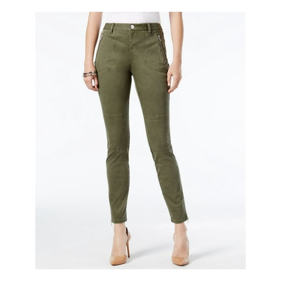INC Womens Green Skinny Casual Pants 8