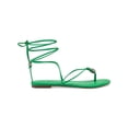 thumbnail image 1 of INC Womens Green Strappy Embellished Amille Round Toe Lace-Up Thong Sandals Shoes 7.5 M, 1 of 4