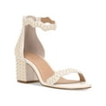 thumbnail image 1 of INC Womens Hadwin Faux Leather Pearl Heel Sandals, 1 of 3