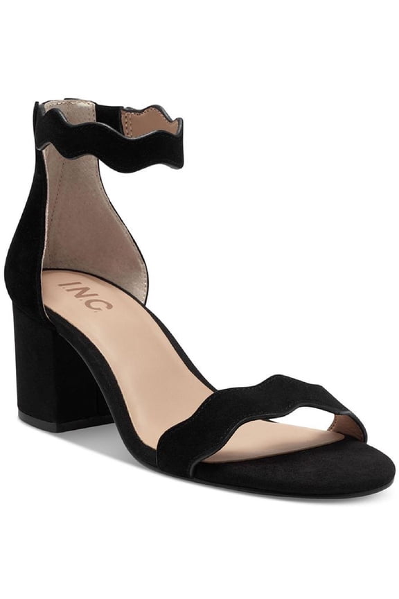 Womens Hadwin Faux Suede Open Toe Heels