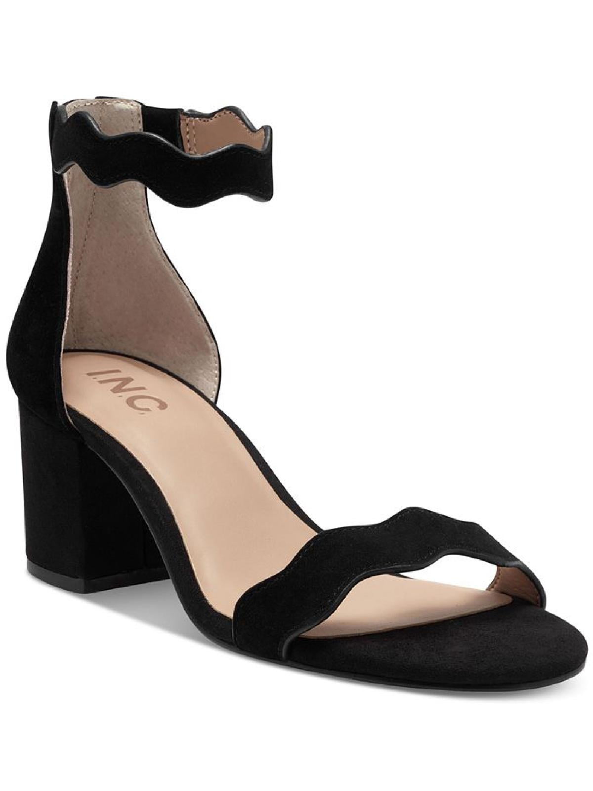 INC Womens Hadwin Suede Low Chunky Block Heel Heels Walmart