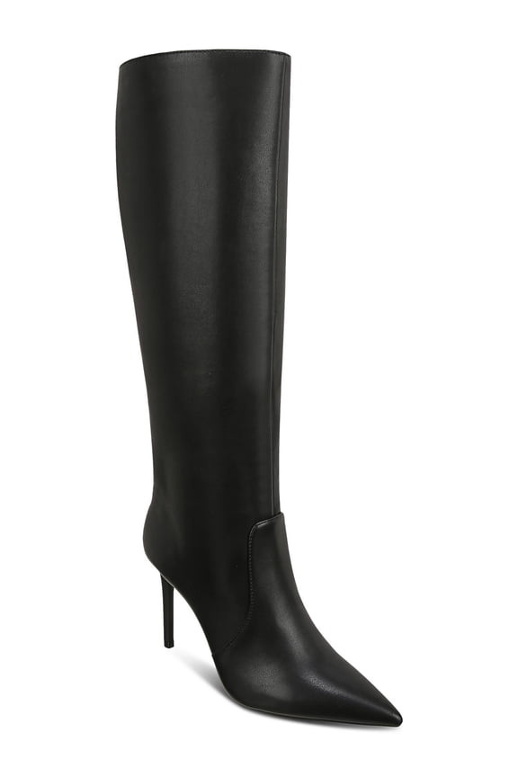 Womens Havannah Faux Leather Pointed Toe Knee-High Boots