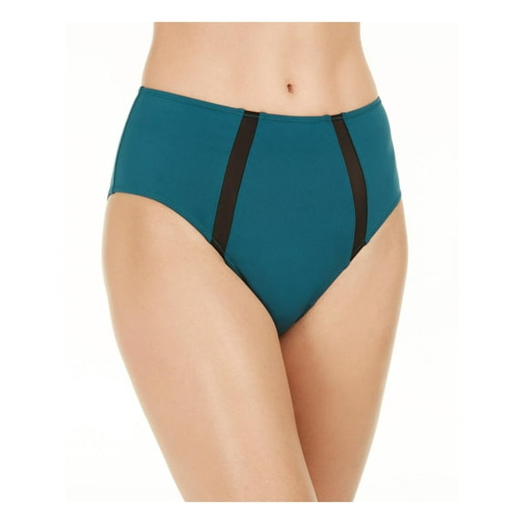 INC Womens High-Waist Mesh Inset Brief Panty Green L