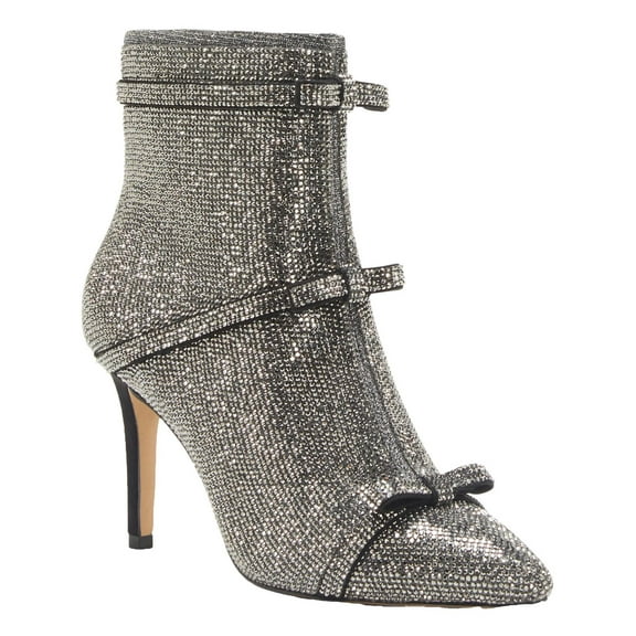 INC Womens Isaura Booties Pumps Heels Silver 6 Medium (B,M)