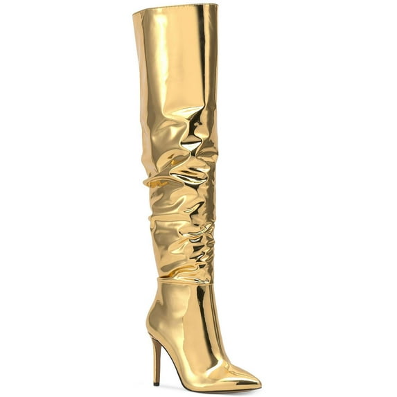 INC Womens Iyonna Patent Slouchy Over-The-Knee Boots