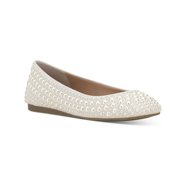 INC Womens Juney Embellished Square Toe Ballet Flats