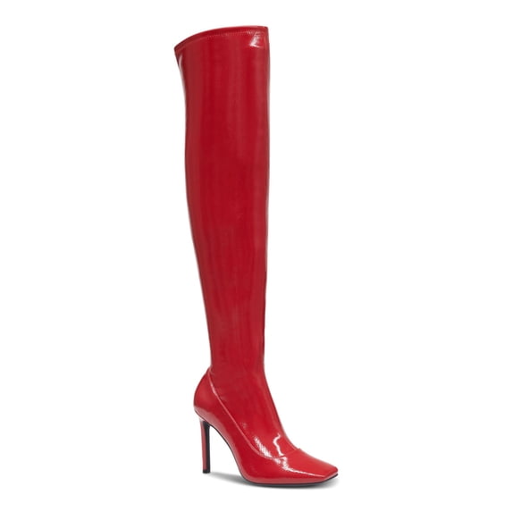 INC Womens Keenah Patent Square Toe Thigh-High Boots