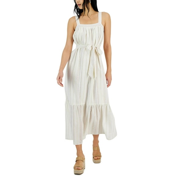 Women's Square-Neck Midi Dress Inc White Combo 12