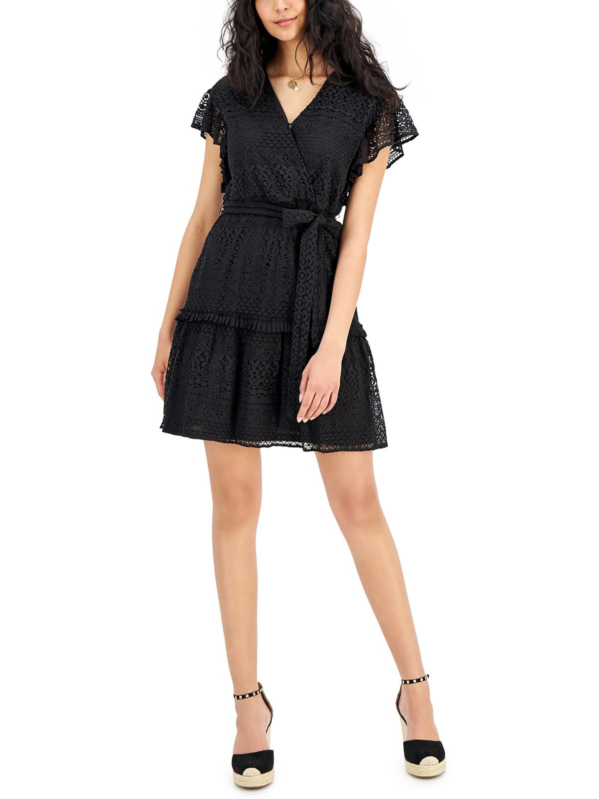 knee length dresses for ladies Black Lace Maxi Dress main image 1