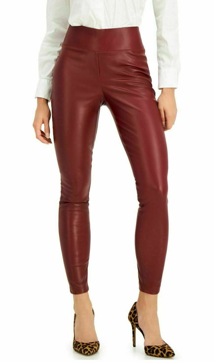 International Concepts Womens Faux Leather Leggings Port 16