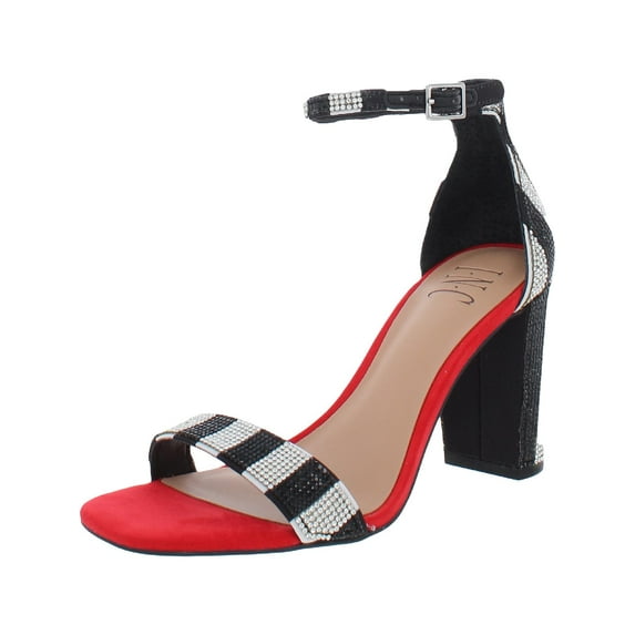 INC Womens Lexini 12 Rhinestone Ankle Strap Heels