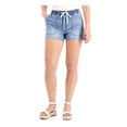 thumbnail image 1 of INC Womens Light Blue Denim Pocketed Drawstring Elastic Waist High Waist Shorts XS, 1 of 4