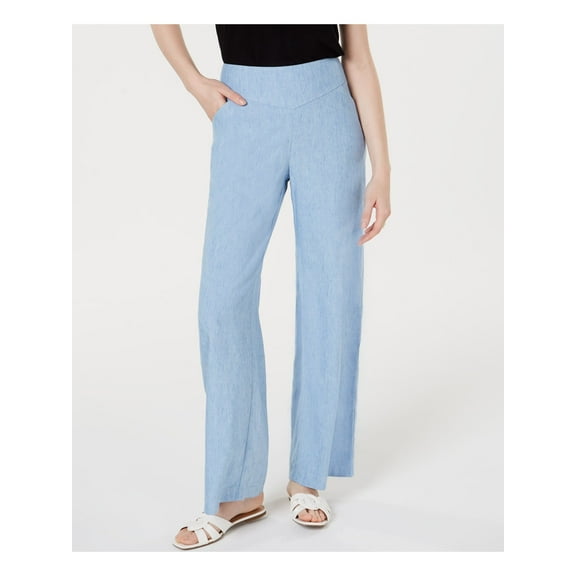 INC Womens Light Blue Wide Leg Pants Size: 18