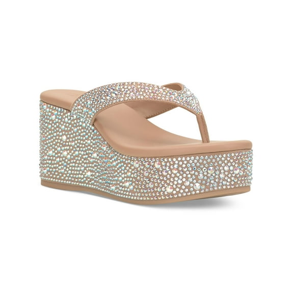 INC Womens Loli Embellished Wedge Sandals