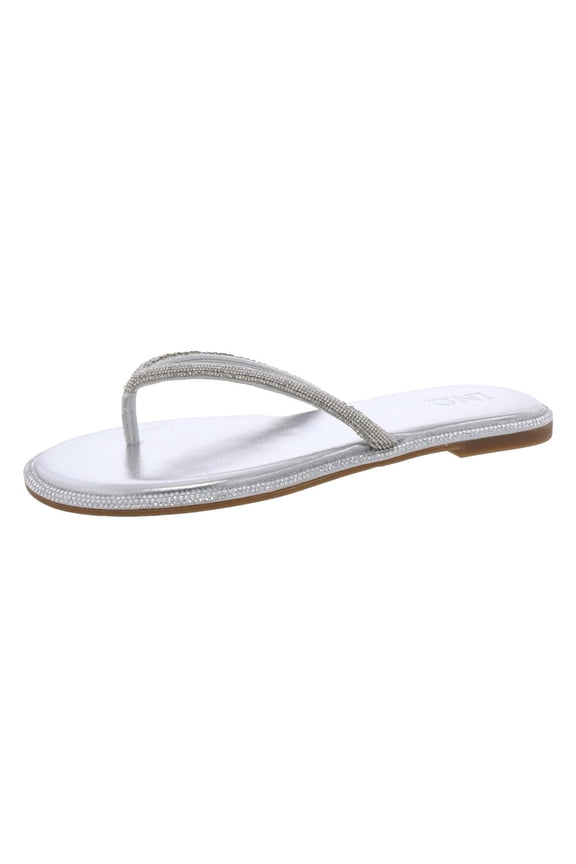 Womens MYRLINEF Beaded Thong Sandals