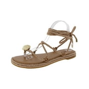 INC Womens Mabyr Metallic Faux Leather Lace-Up
