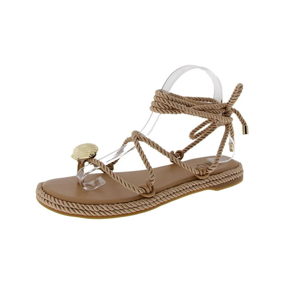 INC Womens Mabyr Metallic Faux Leather Lace-Up