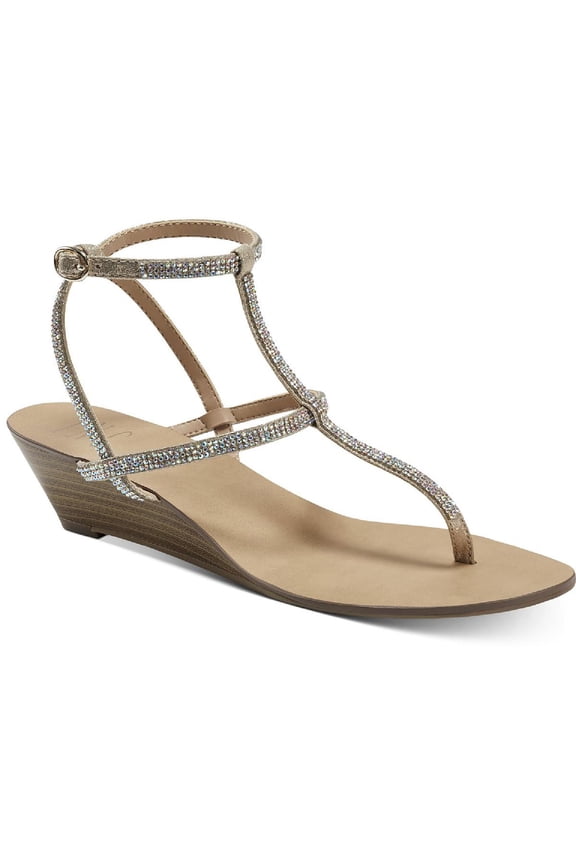 Womens Madge T Strap Ankle Wedge Sandals