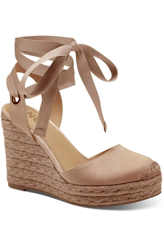 Womens Maisie Faux Suede Padded Insole Wedge Sandals