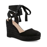 INC Womens Maisie Faux Suede Round Toe Platform Heels