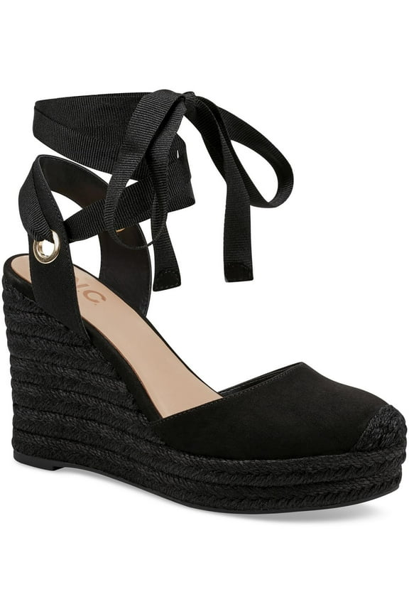 Womens Maisie Faux Suede Round Toe Platform Heels