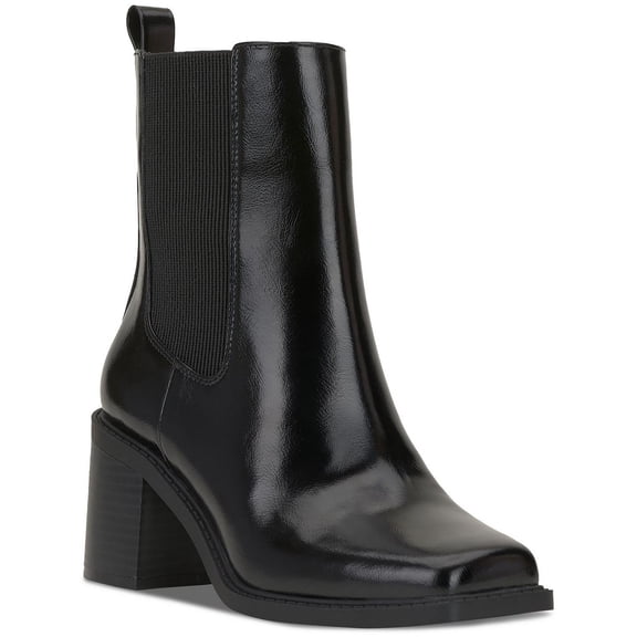 INC Womens Mapiya Faux Leather Zip Up Ankle Boots