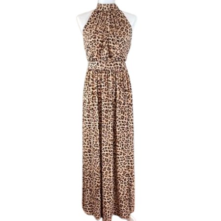 INC Womens Maxi Dress Cheetah-Print Blouson High-Neck: XXL/Classic Cheetah