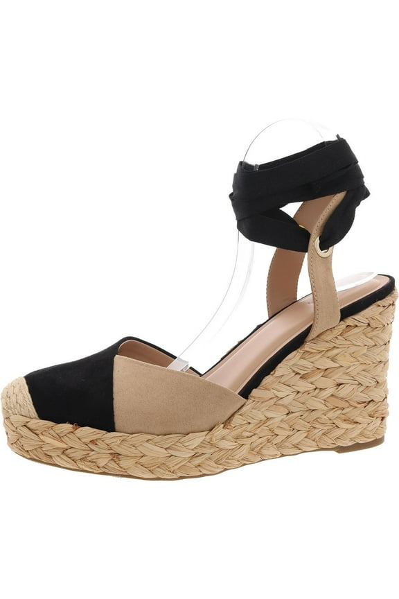 Womens Moniquee 2 Faux Suede Wedge Espadrille Heels