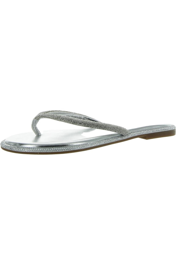 Womens Myrline Rhinestone Slip On Thong Sandals
