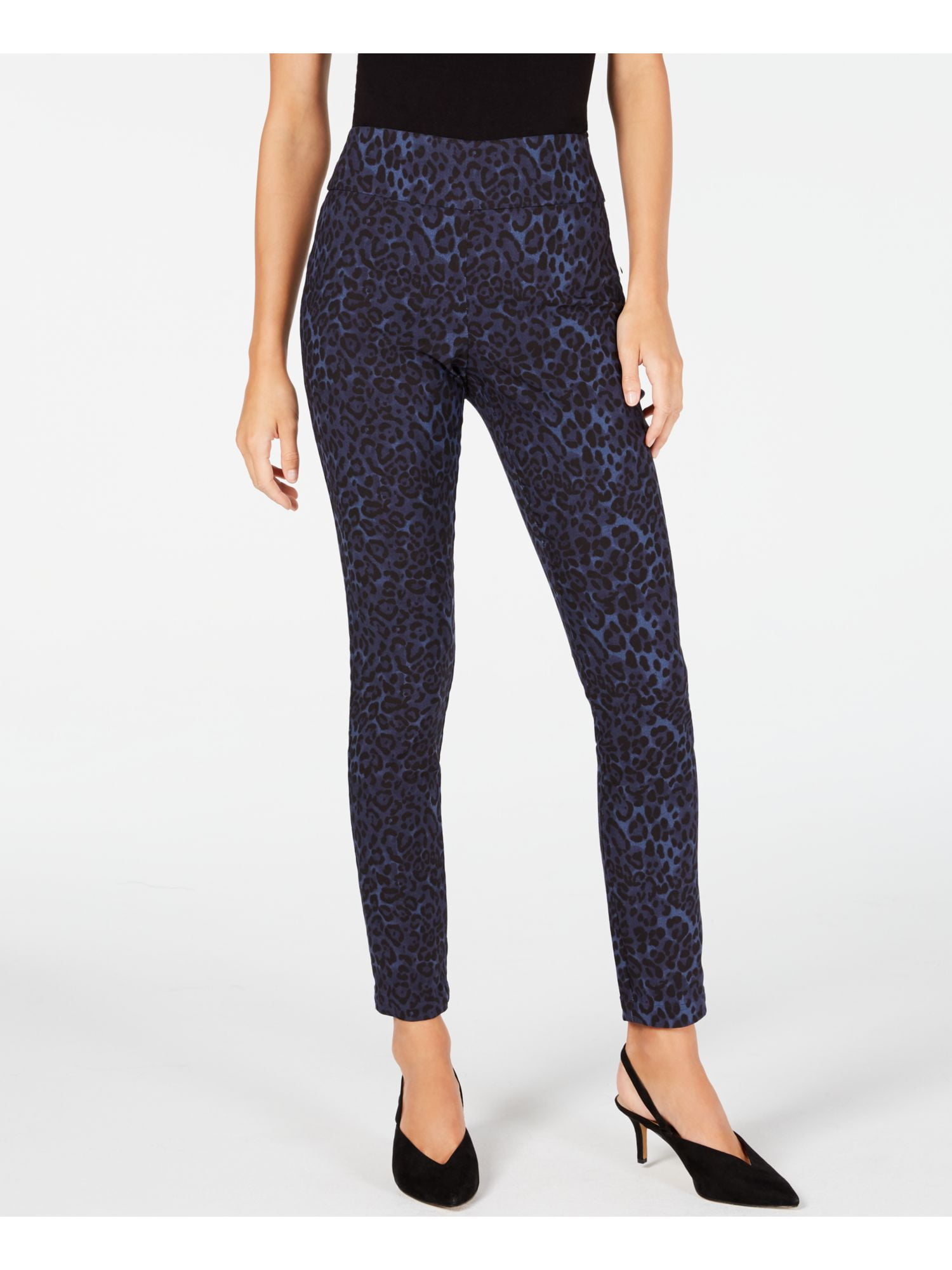 Navy Animal Print Pants Silk Pants W/ Animal Print Navy 20612