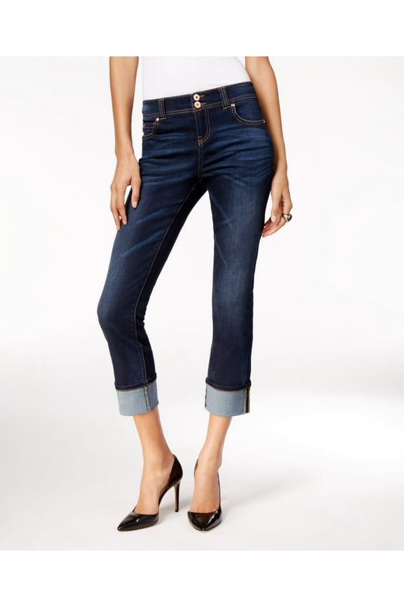 Womens Navy Cropped Jeans 4 Petites