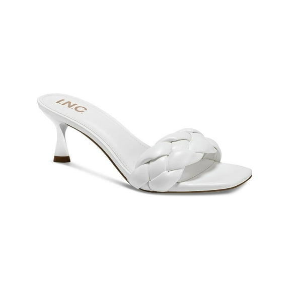 INC Womens Parker Faux Leather Braided Dress Sandals